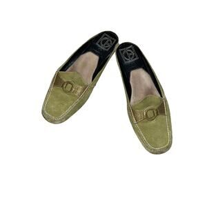 Cole‎ Haan Air slip-on Mules suede green loafer Size 7B Brazil